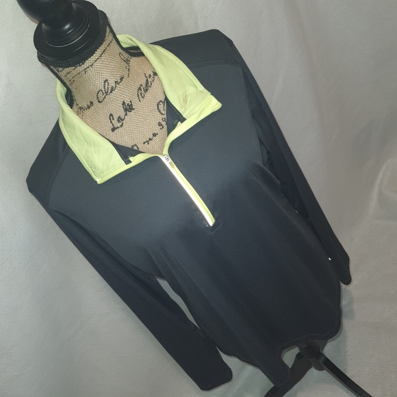 Danskin Womens Gray Neon Lime Green Track Jacket XXL - Picture 5 of 10